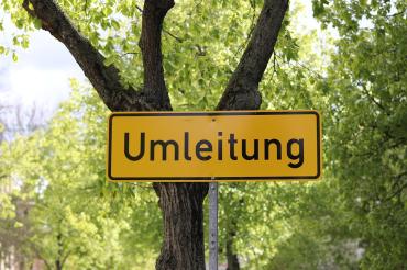 umleitung baustelle