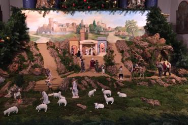 Das Bild zeigt eine Landschaftskrippe. 