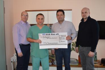 Spendenübergabe der FFW Dürrenzimmern an Nördlinger Palliativstation