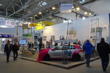 Der Stand von Geda auf der Messe Bau