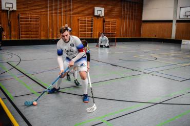 Auf dem Bild der neue Donau Floorball Kapitän Jochen Kleinbauer