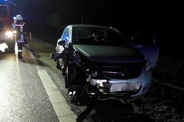 Verkehrsunfall auf B 25 Höhe Möttingen 