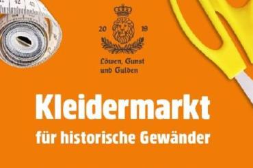 Kleidermarkt für historische Gewänder - Plakat