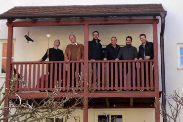 Hans Puffer, Bürgermeister Markus Landenberger-Schneider, OB-Kandidat Steffen Höhn, Holger Baumgärtel, Gerhard Munk, Jörg Schwarzer