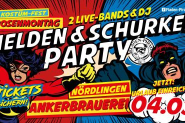 Rosenmontag mit Live-Musik in der Ankerbrauerei Nördlingen