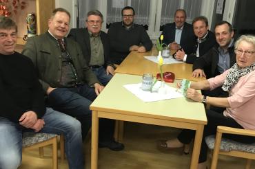 Das Bild zeigt die CSU Harburg bei der Spendenübergabe. 