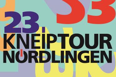 Das Bild zeigt das Werbeplakat der 23. Kneiptour Nördlingen.