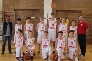 Die U14-Mannschaft vor dem Spiel gegen den TSV Jahn Freising