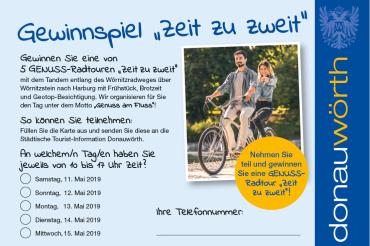 Zum Auftakt der Aktion hat sich die Städt. Tourist-Information Donauwörth ein Gewinnspiel einfallen lassen. 