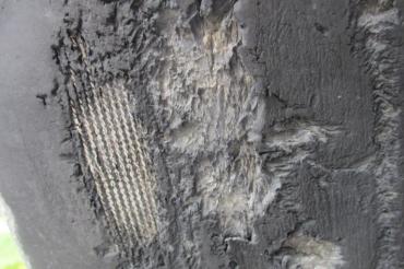 stark abgefahrene Reifen