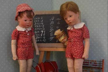 Käthe Kruse Puppen X und IX, Kurt und Kurt-Mäcke, 1940er Jahre, Slg. Riemersma