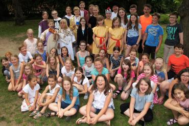 Das Bild zeigt die Musicalvorbereitung der Kinderkantorei vom letzten Jahr.