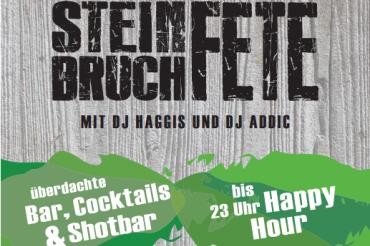 Flyer der Steinbruchfete in Wemding