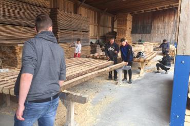 Der Holzbudenbau für das Löwen, Gunst und Gulden Fest