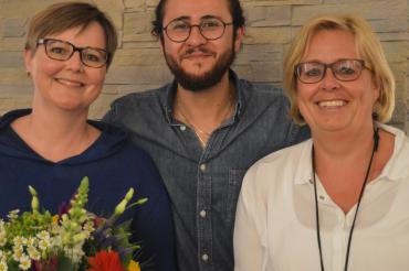 Das Bild zeigt v.l. Sylvia Huber (Vorsitzende), Basel Karnoub (Beisitzer), Bärbel Stahl (stellv. Vorsitzende)