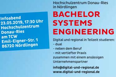Flyer zur Infoveranstaltung des Teilzeitstudiengangs Systems Engineering