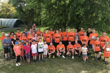 Die Teilnehmer des Spendenlaufs in Hamlar.