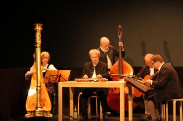 Auch Mozart erklang auf der Blossenauer Serenade. Wundervoll interpretiert von Harfenistin Christine Baumann und der Gempfinger Stubenmusik.