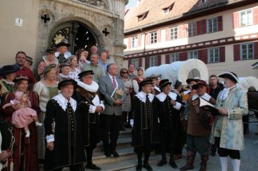 Archivbild 2015, Empfang am Rathaus