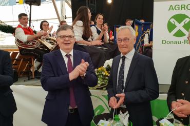 Das Bild zeigt v. l. n. r Frank Ruf, Paul W. Ritter, Hannes Rathgeber und Leonhard Dunstheimer. 