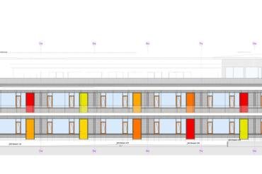 Fassade Schulzentrum Rain