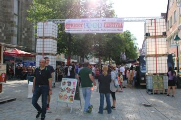 Eingang des Streetfood-Festivals.