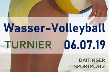 Flyer des Wasser-Volleyball Turnieres.