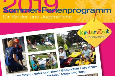 Titelbild vom Sommer-Ferienprogramm 2019 der Stadt Donauwörth 