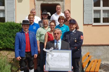 Das Bild zeigt die Verabschiedung von Pfarrer Franz Pfeifer 