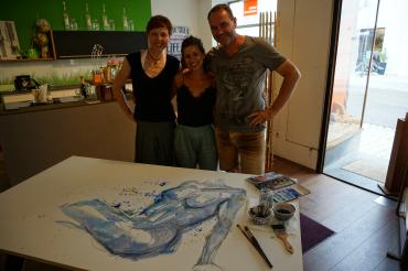 Live-Painting in Rain