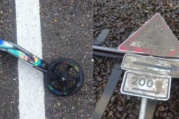 Hindernisse auf Gleisen