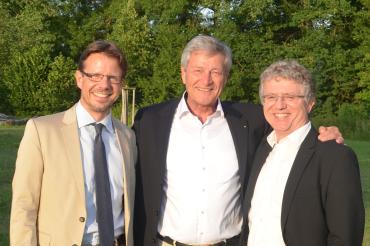 Das Bild zeigt Christian Löffler (links), Hans Roth (mitte) und Ulrich Roßkopf (rechts).)