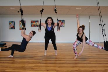 Einmalig in der Region ist das Training mit den Slings, das viele Trainingsmöglichkeiten bietet.