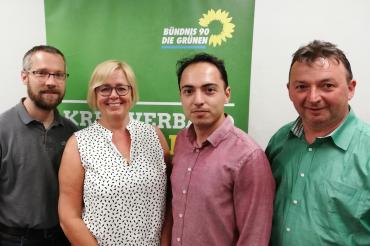 Personen v.l.n.r.: Thomas Krepkowski (Sprecher), Bärbel Stahl (Sprecherin), Ömer Bulut (Schriftführer), Alber Riedelsheimer (Vorstandsmitglied)