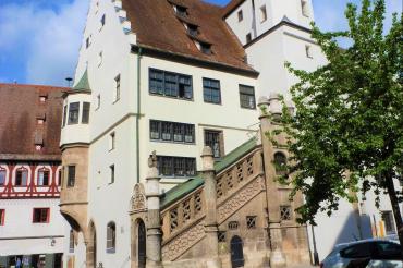 Das Bild zeigt das Nördlinger Rathaus 2018.