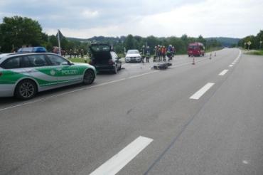 Verkehrsunfall auf B 25 