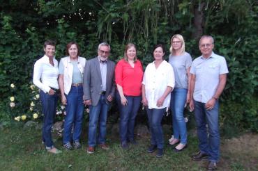 von links nach rechts: Susanne Schaffer, Anita Dirtheuer, Dr. Sigmund Böckh, Veronika Skutta, Andrea Vogel, Ellen Ziebart, Karl Schaffer