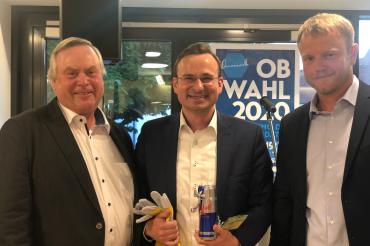 Franz Ost, Joachim Fackler und Stefan Loh bei der Stadtversammlung der CSU. 
