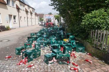Unfall Getränkekisten 