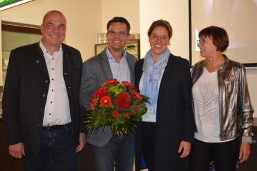 Das Bild zeigt von links nach recht: Peter Moll, Jürgen Sorré, Claudia Sorré und Brigitte Kundinger-Schmidt. 