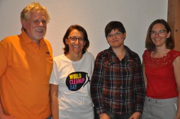 Das Organisationsteam des World Cleanup Day in Donauwörth. 