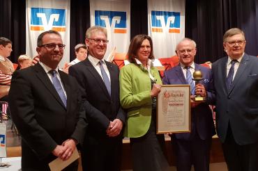 Die Präsidentin des Bayerischen Landtags, Ilse Aigner, war Laudatorin bei der Verleihung des Rieser Heimatpreis an Leonhard Dunstheimer. 