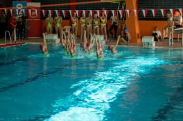 Das Bild zeigt den Auftritt der Donaunixen aus Neuburg