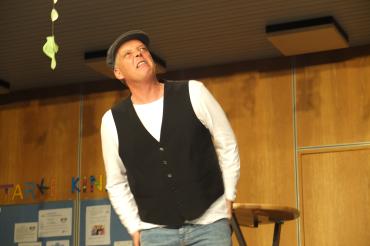 Das Bild zeigt Michael Klink alias der "LinkMichel" beim Harburger Kulturherbst