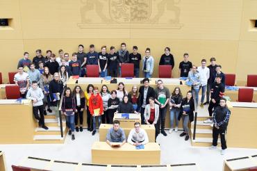 Realschüler aus Rain im Maximilianeum
