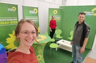 Stand  der Grünen auf der Donauries-Ausstellung