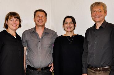 Auf dem Bild von links nach rechts: Sonja Kapfer, Roger Bach, Maria Wagner, Martin Hofmann