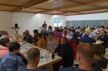 Jürgen Sorré am 6. Oktober im Schützenheim Hubertus in Zirgesheim. 