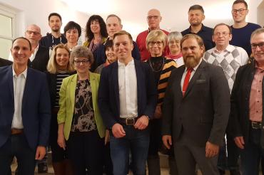 Pelzer und Stadtratskandidaten Monheim