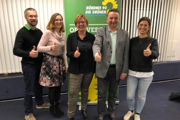 Das Bild zeigt von  links nach rechts: Thomas Krepkowski Katrin Gleißner Bärbel Stahl Albert Riedelsheimer Katja Heinrich